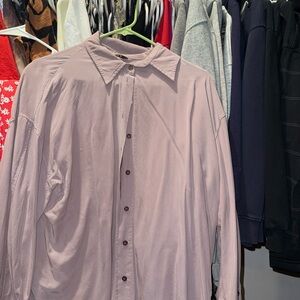 Zara oversized Mauve Shirt